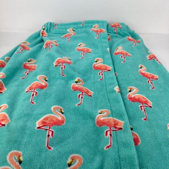 THE BIG ONE Pink Flamingo Adjustable THICK Towel Wrap Terry Cloth OS - Picture 6 of 10